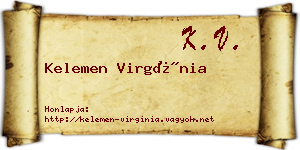 Kelemen Virgínia névjegykártya