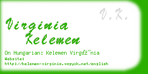 virginia kelemen business card
